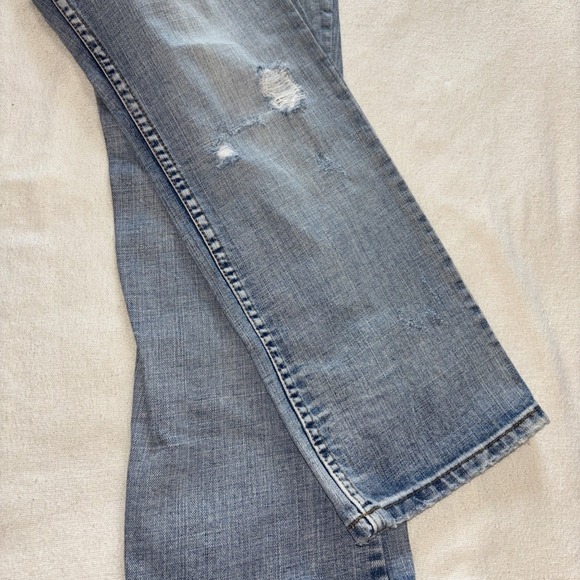 American Eagle‎ Distressed Ankle Jeans Size 8 Light washed Boho - Picture 4 of 9